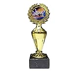 RaRu Bowling-Pokal mit Buntem Emblem und mit Ihrer Wunschgravur (Biso1)