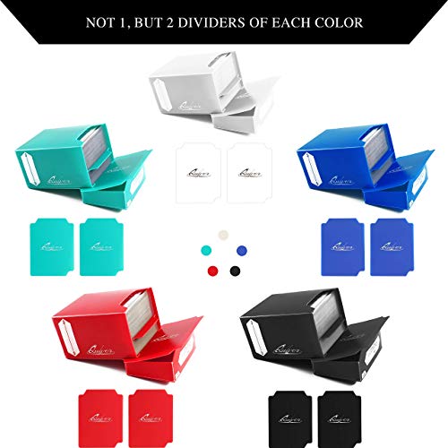 Quiver Time Bundles: Black Quiver Card Case + Standard Deck Blocks 80+ Set Of 5 With 2 Dividers #TOP6