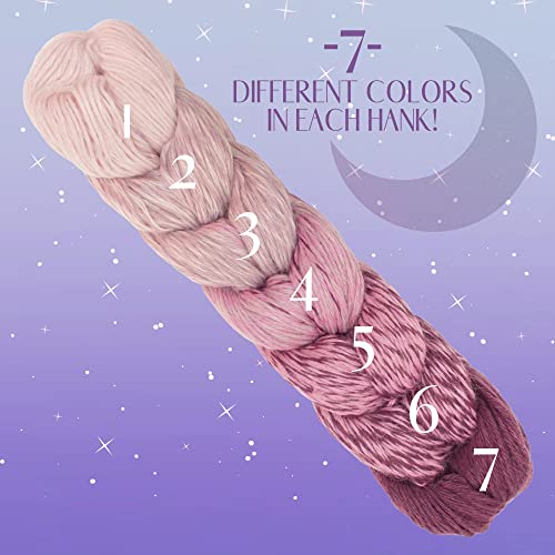 JubileeYarn Moonlight Medley Yarn - Ombre DK Weight Merino Wool/Acrylic - 200g/Hank - Libra - 2 Skeins, 03 Libra, 2 Hanks - Image 2