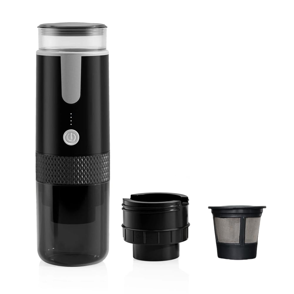 CTRLZS Portable Espresso Maker, Electric Travel Coffee Machine for Travel Camping Fit Coffee Powder & Coffee Capsule