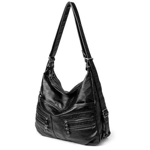 Crossbody Bag Women's Soft Wash Leather Fashion Multi Bag -1 inch Wide Adjustable Shoulder Strap