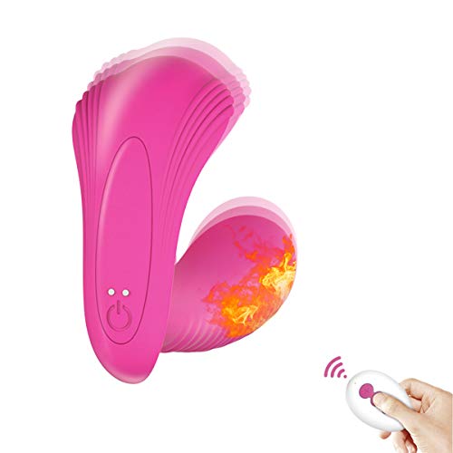 Masajeador Control Remoto Inalámbrico Para Mujer, con Función de Calefacción y 10 Modos, Masajeador Mando de Dos Motores para Relajar el Cuerpo