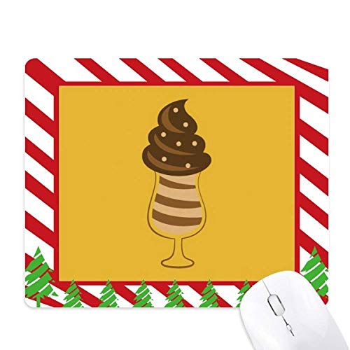 Tapis de souris canne de noël et chocolat doux pour embellir votre bureau