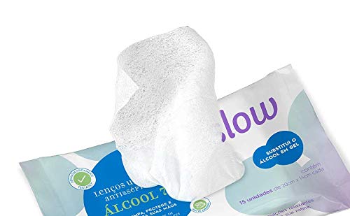 Lenços Umedecidos Antissépticos, Linha Slow, Lanossi.