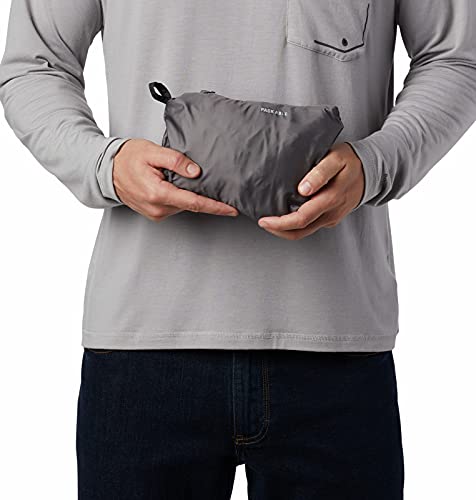Columbia Men's Point Park Windbreaker Jacket, City Grey/Black, Large #TOP5