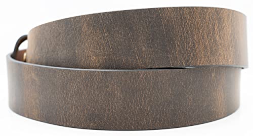 Full Grain Buffalo Leather Belt Strap - Crazy Horse Finish - Brown4