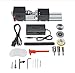 Onetuon Mini Lathe Beads Polisher Machine DIY CNC Machining for Table Woodworking Wood DIY Tool Lathe Standard Set 6 in 1 (Black)