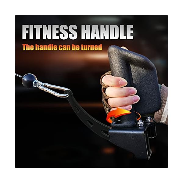 Adjustable Lat Pull down Bar, Cable Machine Attachments for Gym, Home Gym Fitness T-bar Row Pulldown Attachments, Lat Pull Down Machine Wide Grip Neutral Grip Handle - Image 5
