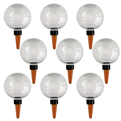 Otbushit 9 pièces Globes d'arrosage Automatique en Plastique, 17, 5 oz Abreuvoir Automatique pour Plantes Remplissage supérieur avec système de dispositifs d'arrosage des Plantes à libération Lente