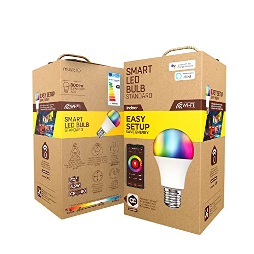 Bombilla Inteligente Muvit MIOBULB008 Wi-Fi 80 W 8,5 W E27 LED 2700 K 6500 K 800 lm - imagen 2