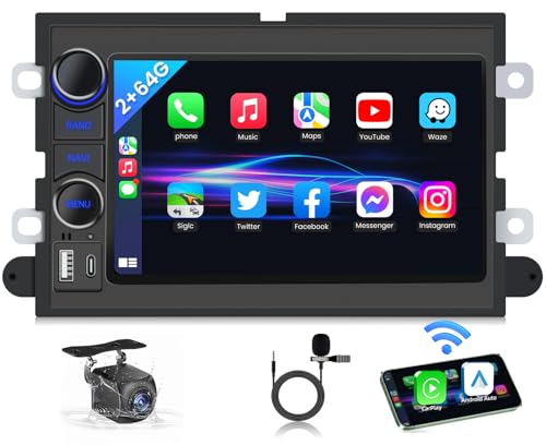 for Ford F-150 2004-2008 – 7” Knob Screen Car Stereo...