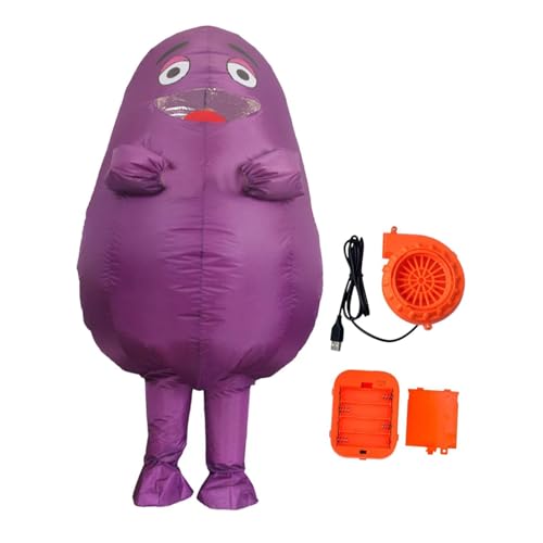 Costume de Grimace gonflable drôle pour cosplay Halloween et déguisement de fête