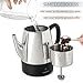Mixpresso Small Percolator Coffee Pot Electric 4 Cup, Stainless Steel Coffee Maker, Coffee Percolator Electric With Keep Warm Function, 4 Cups Stainless Steel Perculator With Basket