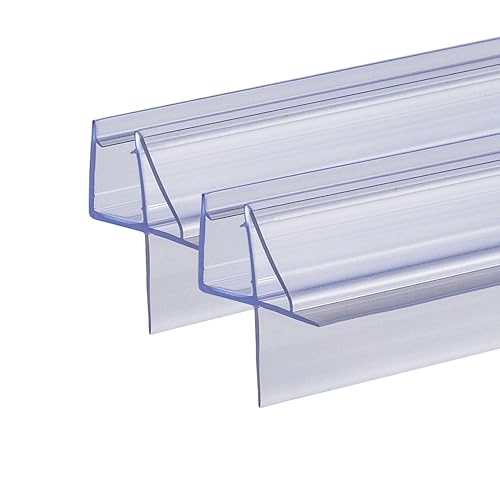 GENNHOPO Shower Door Bottom Seal 2-Pack 1/4 x 36 Frameless Glass Shower Door Seal Strip Stop Leaks and Create a Water Barrier Replacement Shower Cubicle Screen Seal Strip