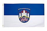 100 % Polyester U24 Flagge Fahne Homberg (Ohm) Hissflagge 90 x 150 cm