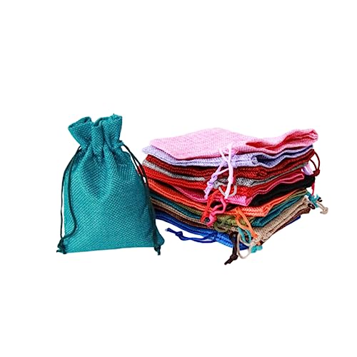 Holibanna 20Piezas Bolsa De Arpillera Con Cordón Para Joyas Colores Aleatorios Para Fiestas Coración De Halloween