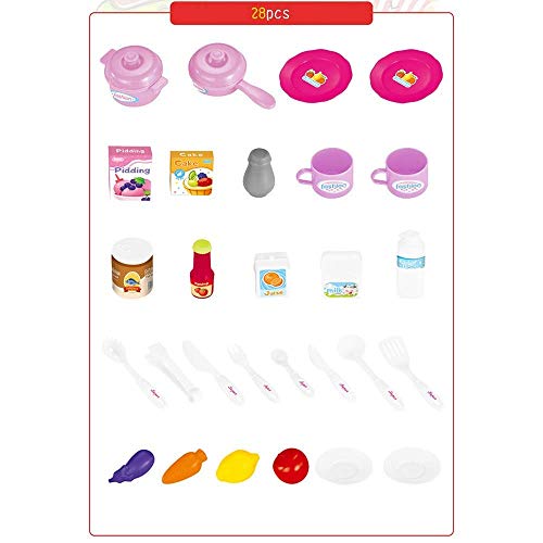 Tägliche Ausrüstung Spielzeug Kinderküche Spielzeug-Set Sound und Licht Soundeffekte Mädchen Kochen Kochen Geschirr 3-6… – Bild 7