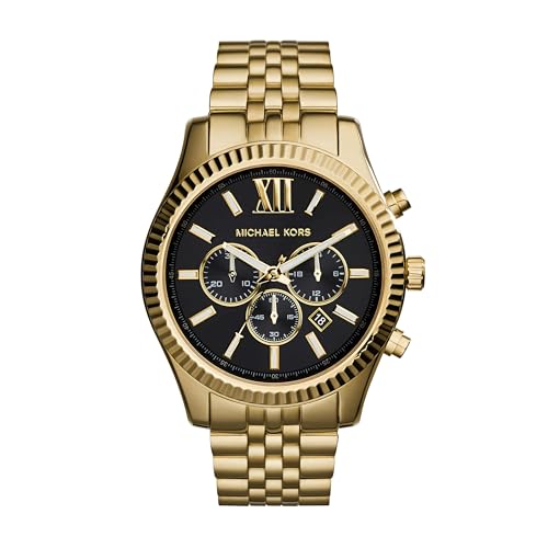 Michael Kors �����Y LEXINGTON �N���m�O���t �S�[���h�g�[�� �X�e�����X�X�`�[���E�H�b�`�AMK8286