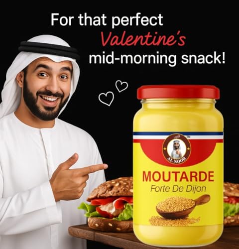 Al Noor Strong Dijon Mustard, Traditional French Style Moutarde Forte de Dijon, Premium Condiment Pack of 2 - Image 4 thumbnail