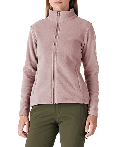 Outdoor Ventures Damen Fleecejacke mit Durchgehendem Reißverschluss Stehkragen Frauen Leichte Fleece Sweatjacke Antistatische Elektrizität Damenjacke für Laufen, Wandern und Freizeit Graurosa M Cover