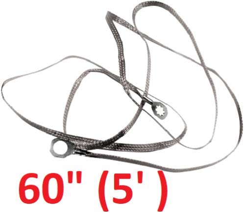 Universal 60" /5ft /152cm Copper Ground/Bonding-Strap, Tin-Plated (Strip/Cable) 35756HDC