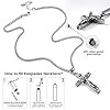 GOLDCHIC JEWELRY Ashes Keepsake Necklace for Men, 316L Stainless Steel INRI Cross Pendant Cremation Urns for Ashes Jewellery Memorial Gifts #3