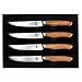 Mercer Culinary Olive Wood 4-Piece Steak Knife Set