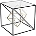 Produktbild Kare Design Beistelltisch Prisma, kleiner, edler Couchtisch aus Glas, Tisch mit Metall-Streben, Couchtisch, Wohnzimmer, Sofatisch, (H/B/T) 45x45x45cm