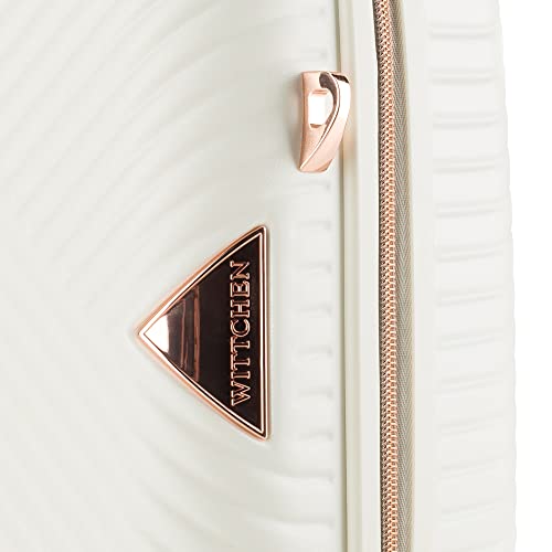 Wittchen Necessaire Da Viaggio Custodia Per Cosmetici Valigia Da Viaggio Bagaglio A Mano Valigia Cabina Valigia In Policarbonato Con Cinturino Regolabile Cosmetica Da Donna Gl Style Bianco - 5