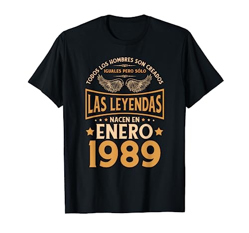 Cumpleaños Hombre Regalos Las Leyendas Enero 1989 Camiseta
