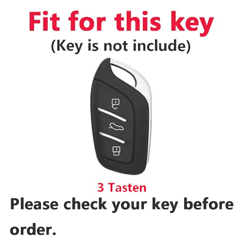 WUZUTU PU Leather Protective Key Case Compatible with MG MG3 MG4 S5 EV Hybrid HS 2025 EHS ZX GT MGZ 2024 for Roewe RX3 RX5 RX8 ERX5 I6 I5 Fibre Design Key Cover Keychain Accessories Grey