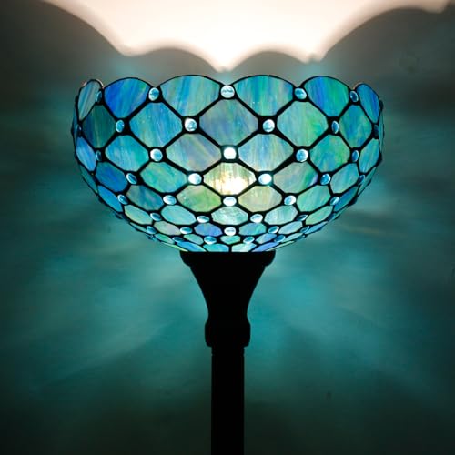12 Inch Tiffany Lamp shade Replacement Only(Blue) by TCODTPOL - Used condition - Image 5