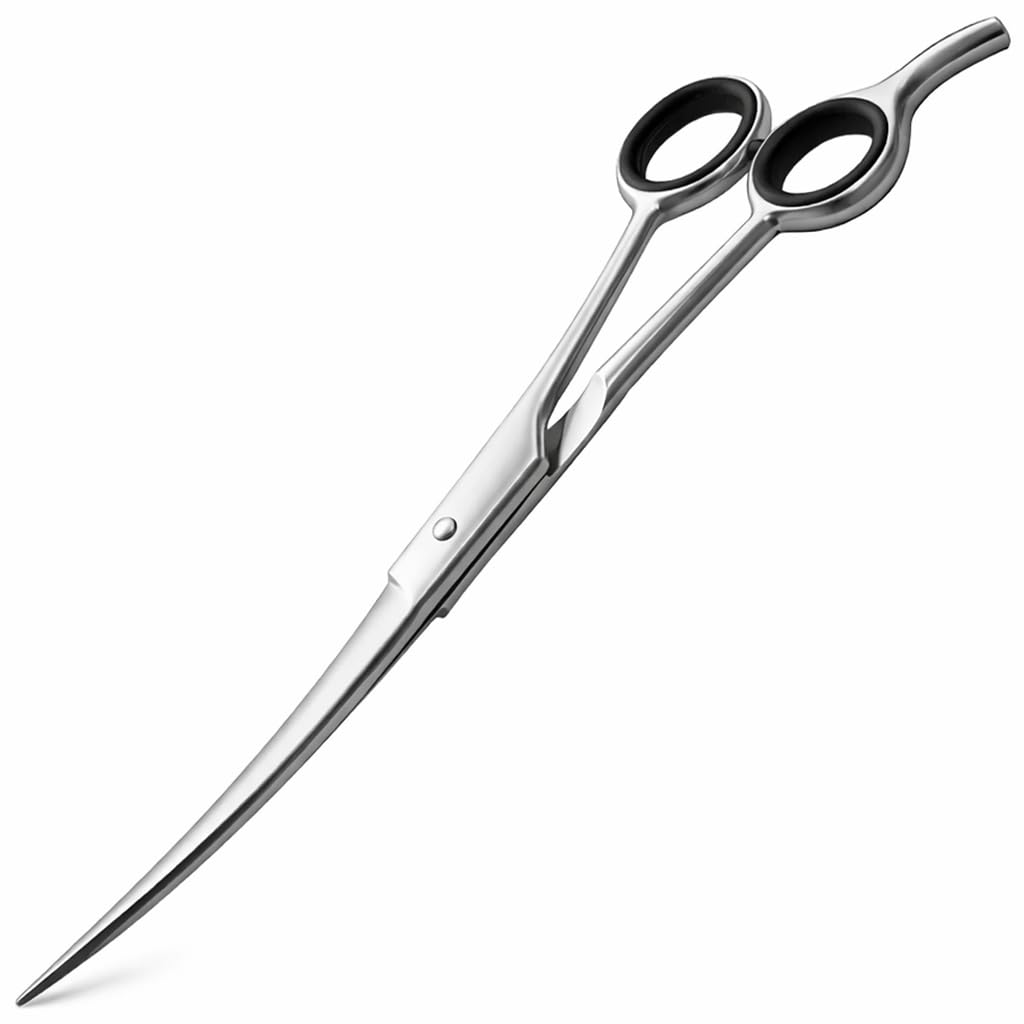 8.5" Curved Shears for Dog Grooming Scissors | Heavy Duty Large & Sharp Pet Grooming Scissors for Dogs UK