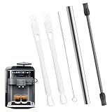 Luckwaii Milchschlauch Edelstahles Milchrohr Kaffeevollautomat Milchschlauch und Reinigungsbürste Zubehör Set kompatibel mit für EQ6 plus, für VeroAroma Kaffeevollautomat, 5Stück