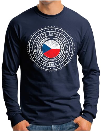 T-shirt République tchèque manches longues pour homme du S au 4XL