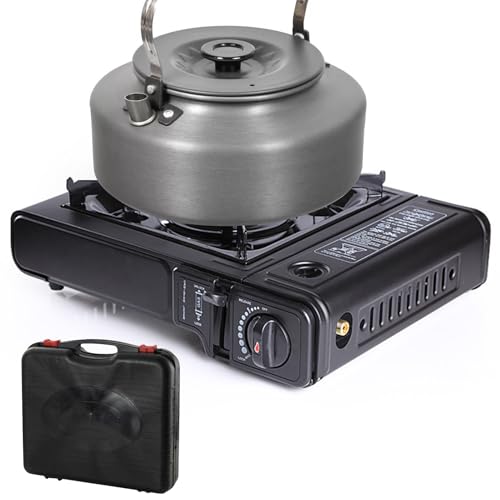 Estufa Portátil Para Camping | Hornillo Portátil De Cocina Con Estuche Transportable - Compacta Ligera Quemador Para Encimera Accesorios De Cocina Barbacoa Viajes Eventos Al Aire Libre
