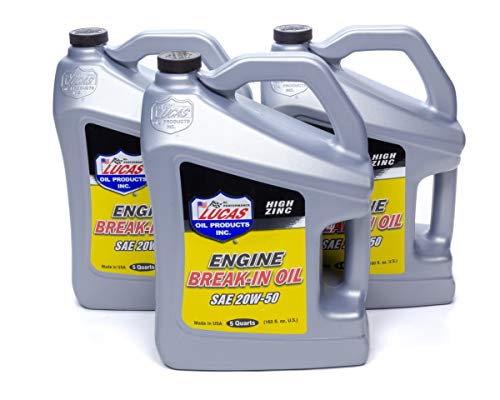 Lucas Oil 10636 SAE 20W-50 Racing Engine Break-in Oil - 5 Quart
