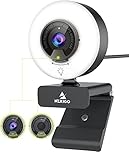 NexiGo N960E 1080P 60FPS Webcam with Light, Software Included, Fast AutoFocus, Built-in Privacy Cover, USB Web Camera, Dual Stereo Microphone, for Zoom Meeting Skype Teams Twitch (Renewed)