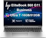 HP EliteBook 860 G11 Copilot+ Business Laptop 16.0' IPS FHD+ Display (Intel Ultra 7 155U vPro, 16GB DDR5, 512GB SSD, Intel Graphics, Backlit KB, Fingerprint, 2 Thunderbolt 4, HDMI, Win 11 Pro)