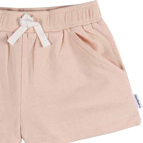 Gerber Baby Girls' Toddler 3-Pack Pull-On Knit Shorts, Grey/Pink/Black, 5T - image 6