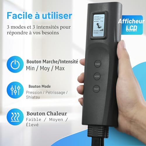 Masseur de jambes COMFIER avec compression et chaleur pour pieds et mollets