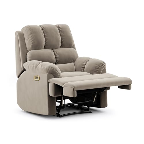 Image of Wakefit Recliner | 3 Year Warranty | Recliner Sofa 1 Seater, XpertGRID Technology, Designed for Supreme Comfort & Relaxation, Easy DIY Assembly, 145 kg Weight Capacity, Electic Virelia (Tuscan Tan)