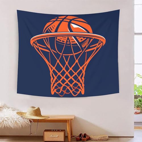 Tapisserie basket-ball 3D MBAHEUURR pour habiller un grand mur vide de dortoir