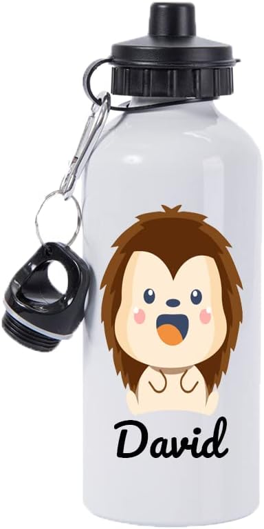Personalised Alpaca White Water Bottle 600ml Back to School Gift for Kids