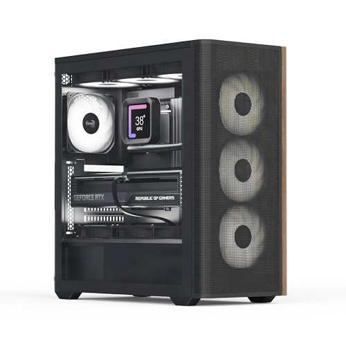 AEROCOOL Geh Midi D501A-G-BK-V2 (B/Wood/ATX)