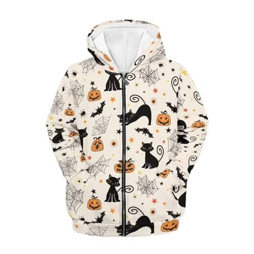 Kids Zip Up Hoodie Crewneck Long Sleeve Hooded Sweatshirt Jacket with Pockets 6-16T