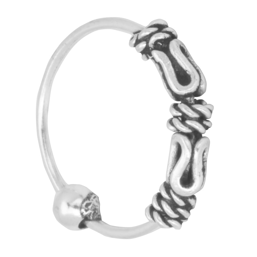 925 Sterling Silver Oxidized Nose Ring & Upper Helix Earring For Women & Girls (B0CLP8X975) Amazon Price History, Amazon Price Tracker