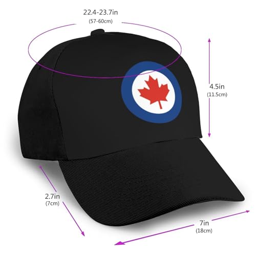 Royal Canadian Air Force Unisex Classic Adjustable Curved Brim Baseball Cap, Trucker Hat2