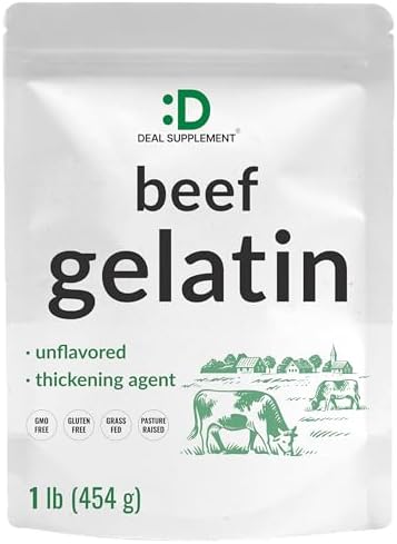 Amazon.com : Unflavored Beef Gelatin Powder, 1lb – Grass Fed & Pasture ...