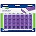 EZY DOSE Weekly (7-Day) Pill Case, Medicine Planner, Vitamin Organizer Box, Medium Pop-Out Compartments, 4 Times a Day, Easy to Use, Colors May Vary, BPA Free